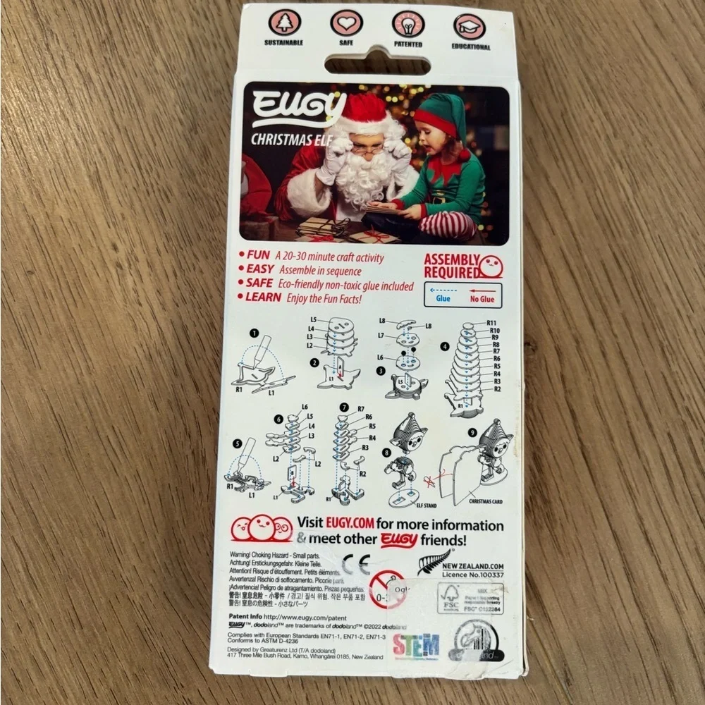 EUGY CHRISTMAS ELF Eco-Friendly 3D cardboard Craft Kit